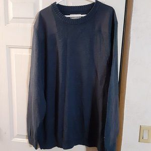 Duluth Trading Company Men's Heavy Cotton/Wool Sweater Size 2XL Tall Navy Blue